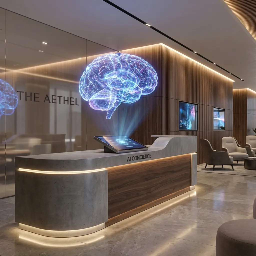 AI hotel reservation system dashboard showing dynamic pricing and chatbot interface