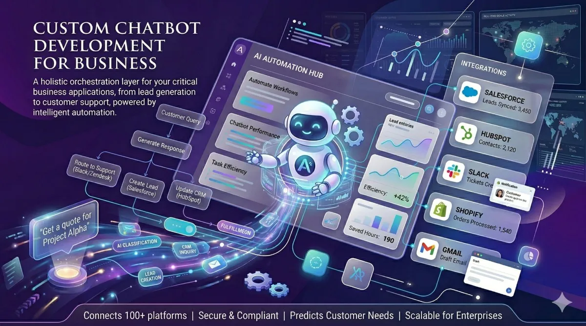 AI chatbot workflow and capabilities for businesses